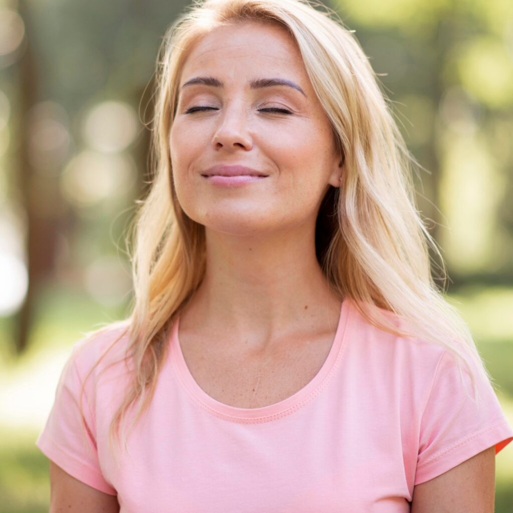image of a happy woman